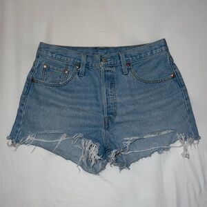 Levi’s 501 Cutoff Distressed Denim Shorts